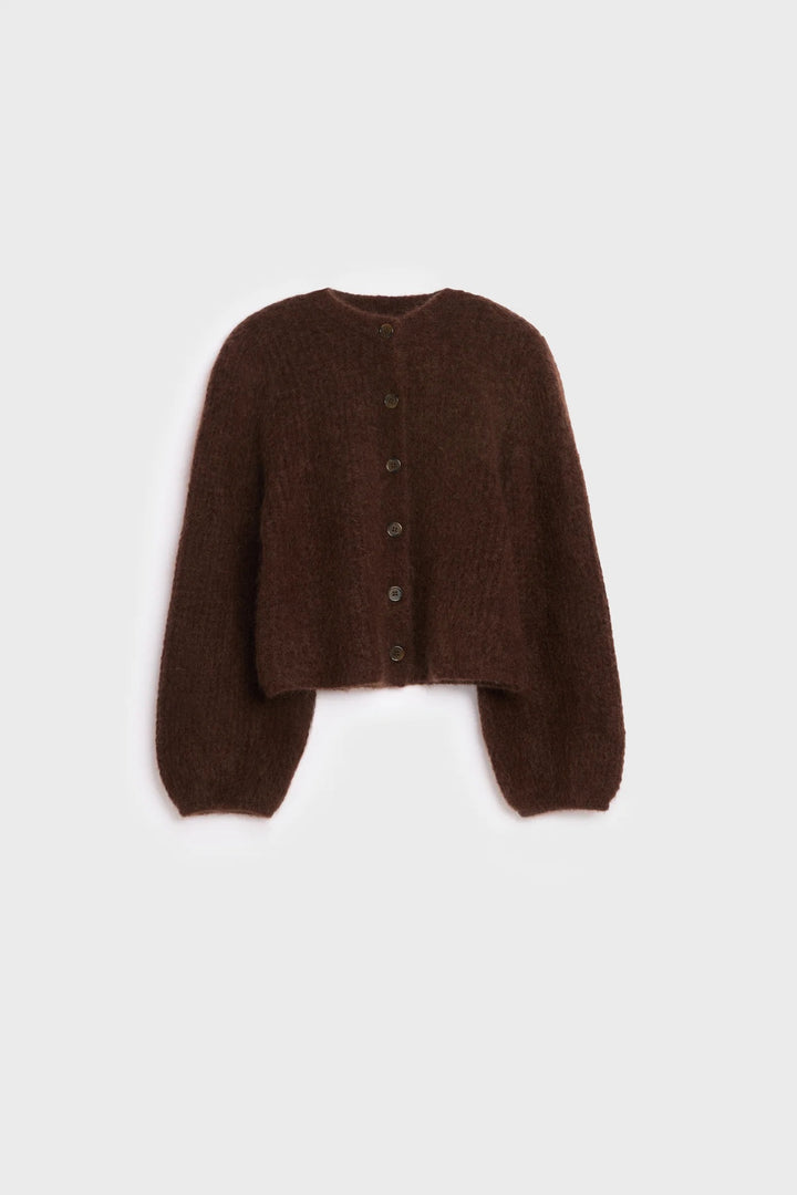 Sofia Mohair Cardigan  Espresso