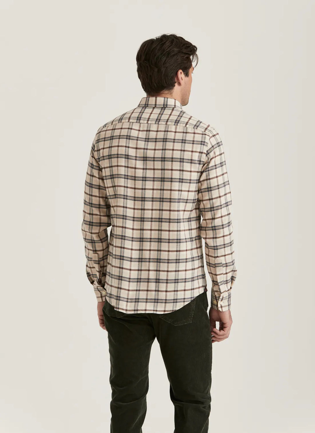 Soft Check Flannel-Slim Fit  Camel