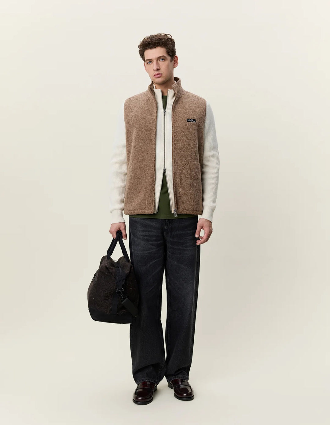 Patch Teddy Vest  Caribou