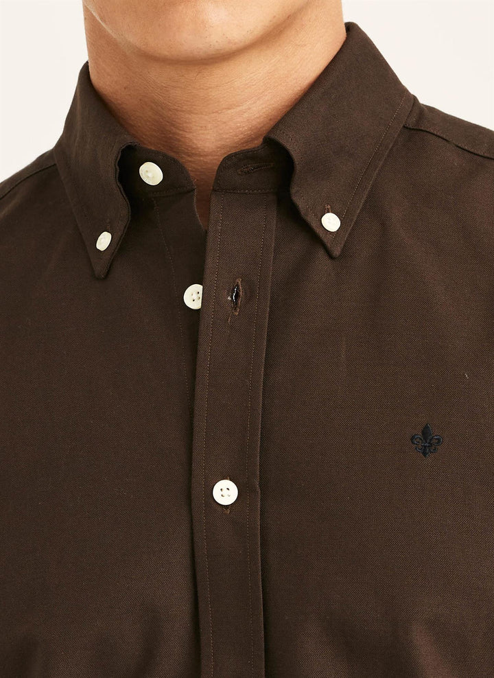 Douglas Oxford Shirt-Slim Fit  Brown