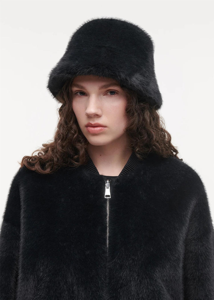 Beau Faux Mink  Dk Grey