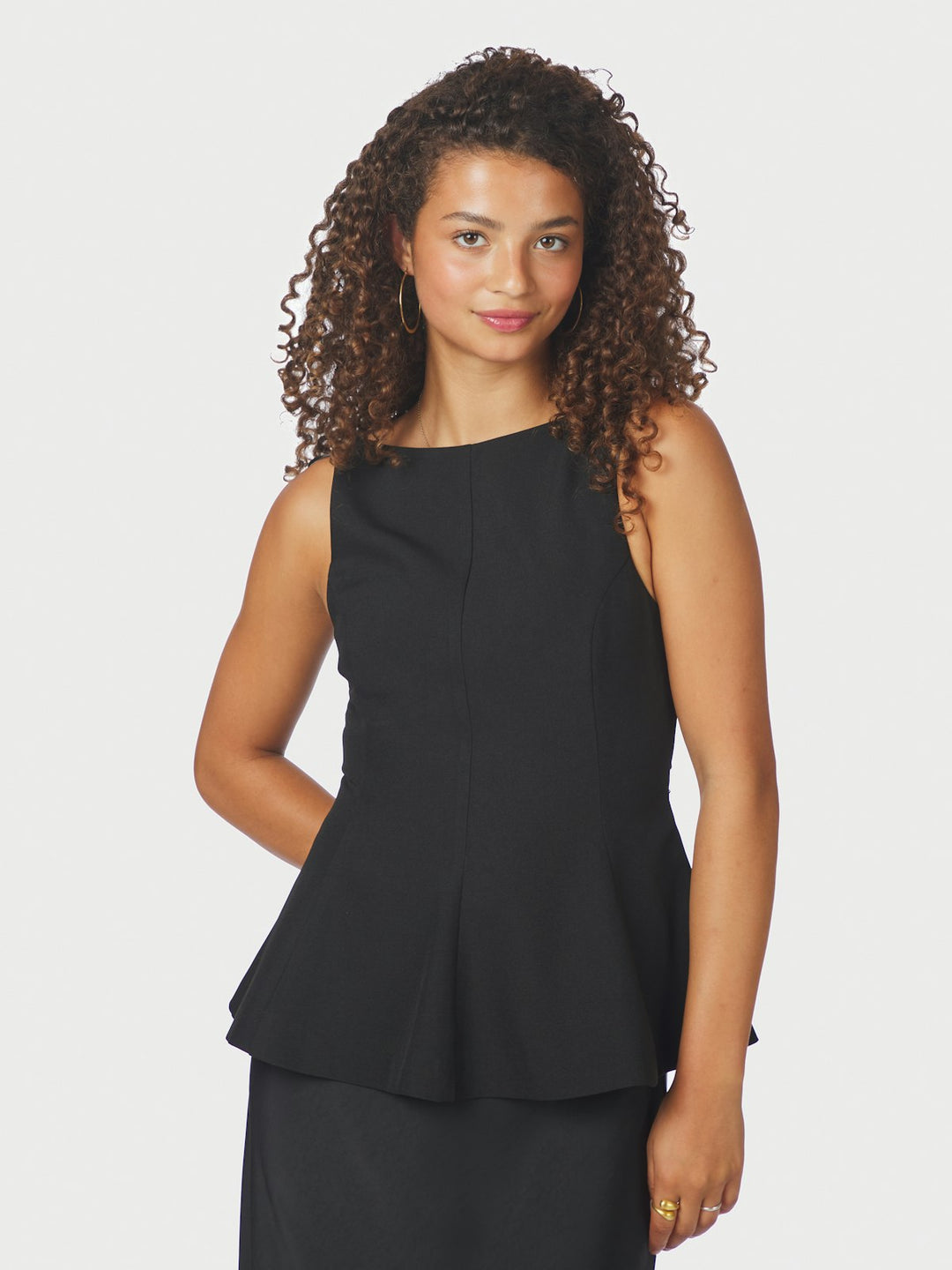 Agape Structure Tie Top  Black