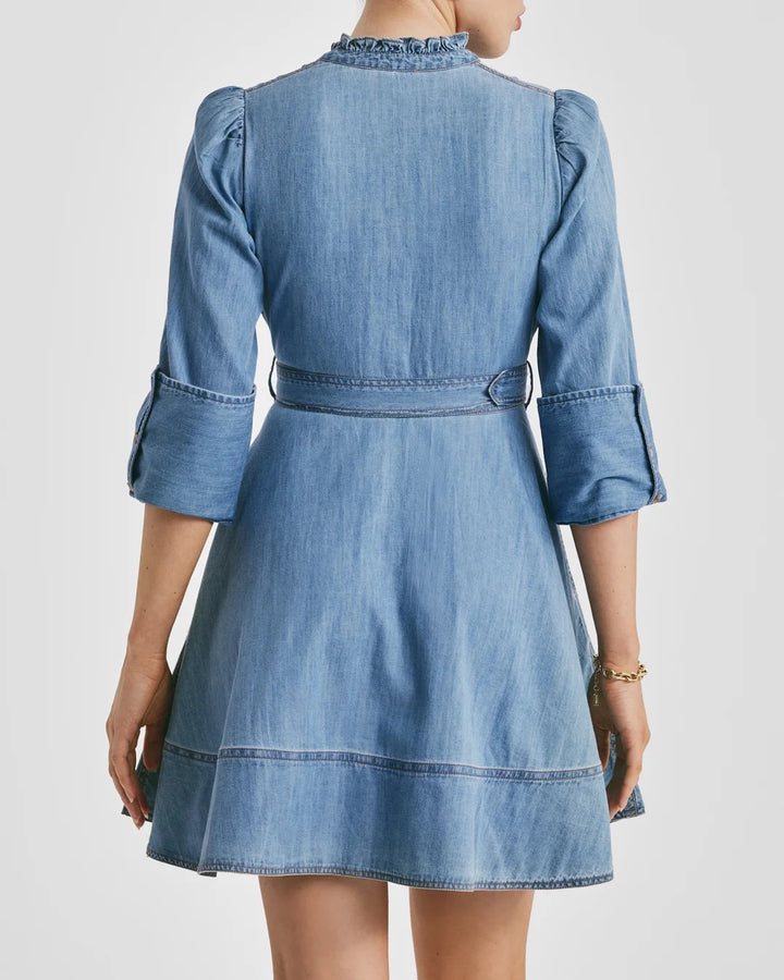 Denim Mini Dress  Light Blue