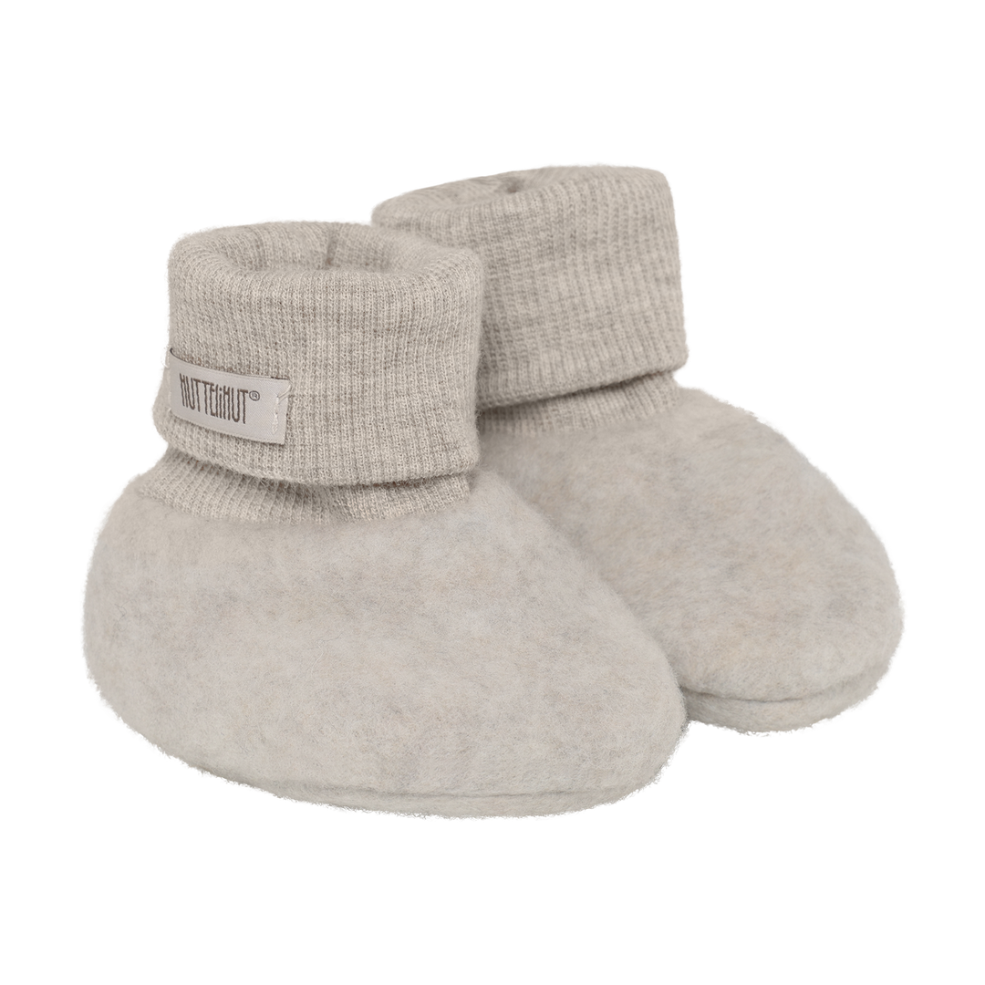 Footies Wool Fleece  Camel Melange