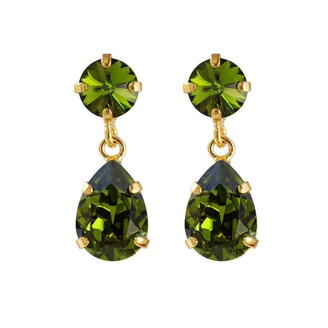 MINI DROP EARRINGS GOLD Olivine
