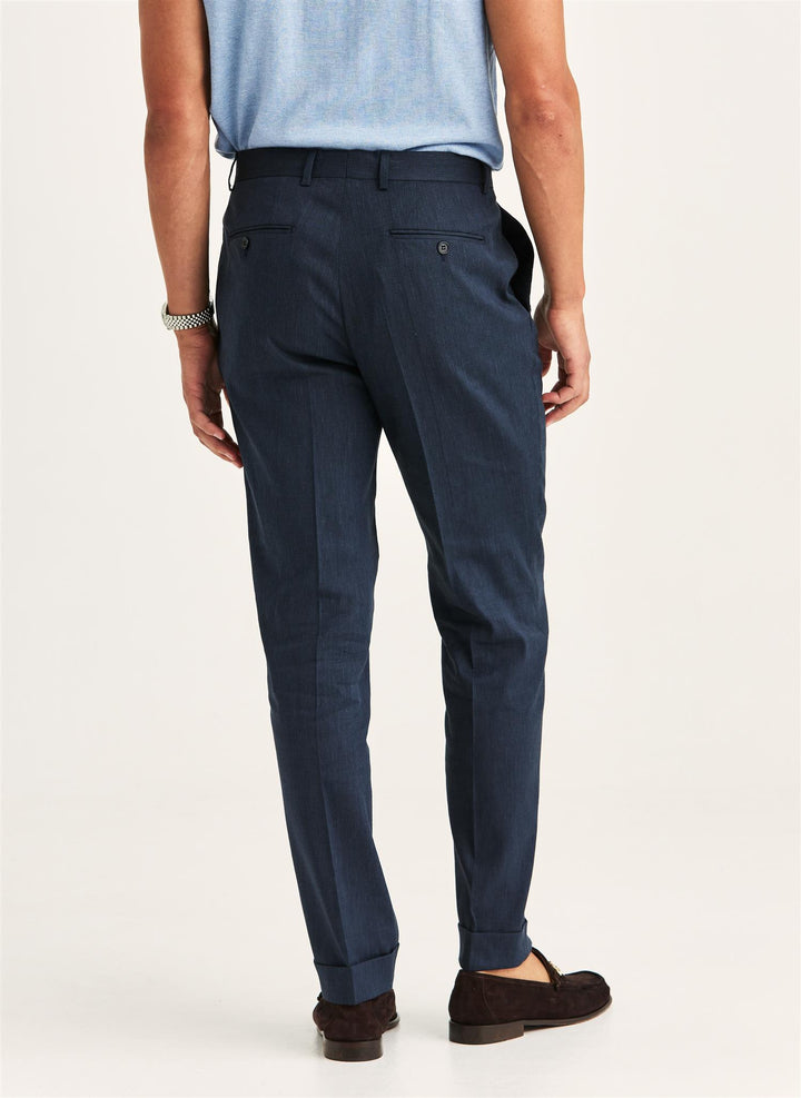 Jack Linen Suit Trouser  Navy