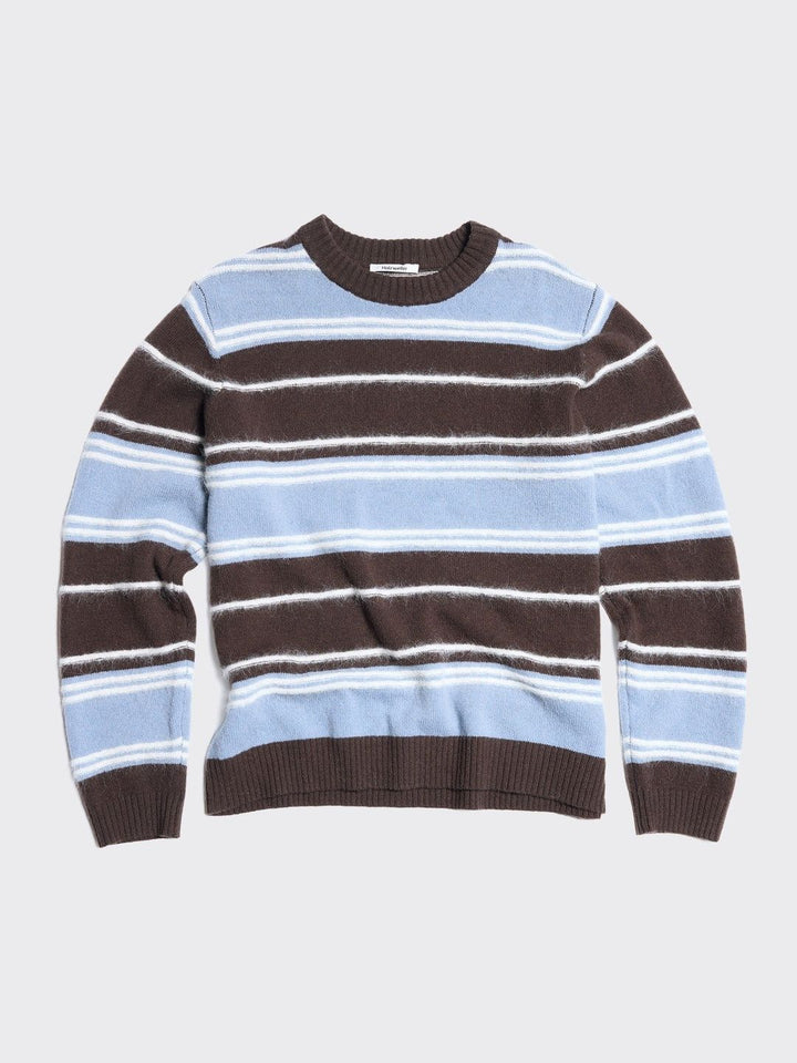 Wool Stripe Crew  Blue Stripe