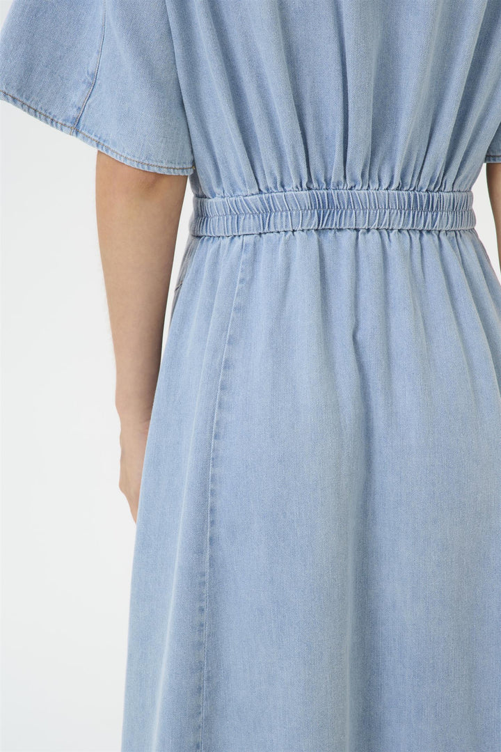 GZsauda SS long dress  Light Blue Washed