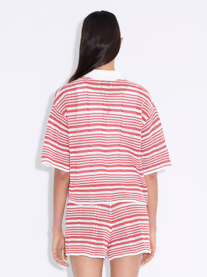 Kelp Striped Shirt  Red Stripe