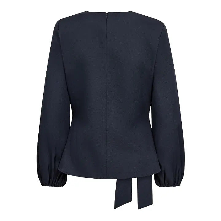 LunaCC Tie Blouse  Navy