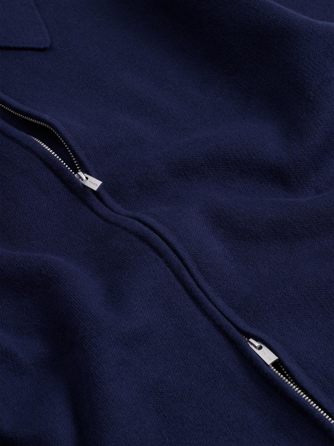 Summer Knit Zip Through  Navy