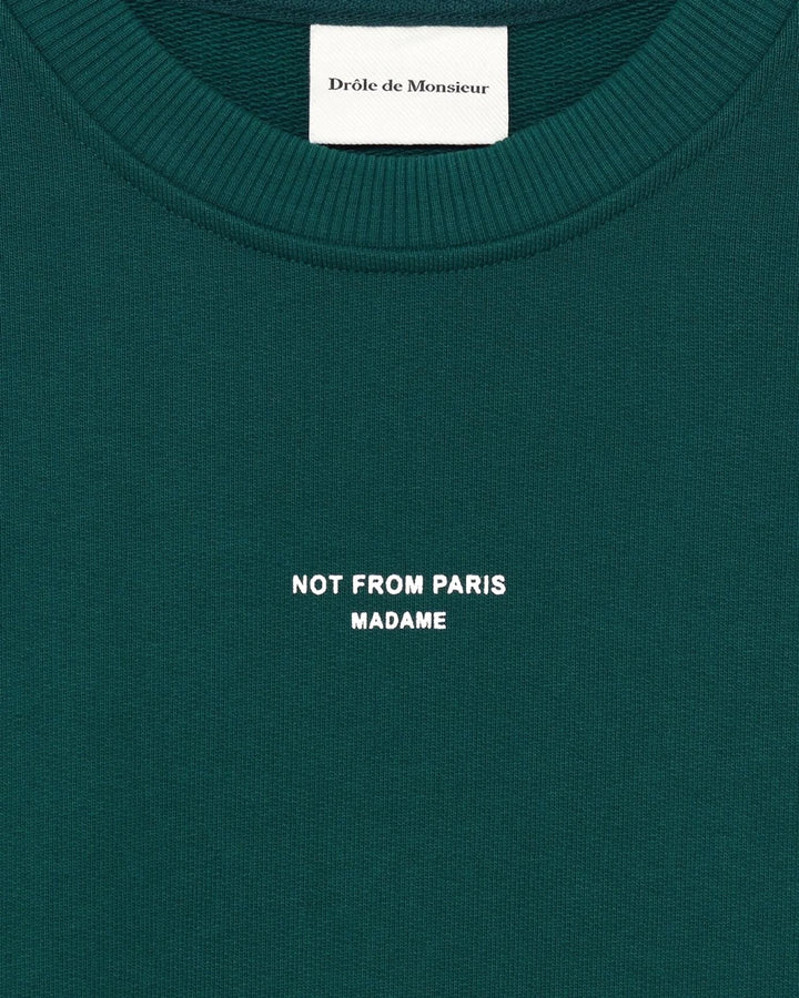 Classic Slogan Sweatshirt  Dark Green