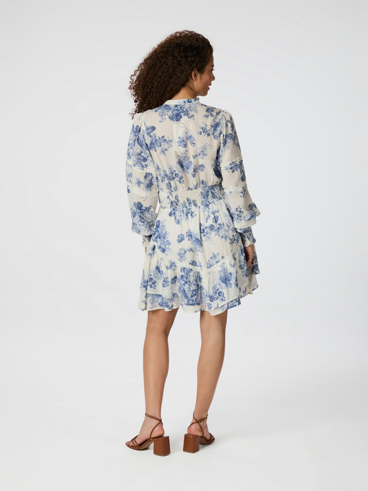 ROBERTA FLOWER FLOW DRESS  Light Blue