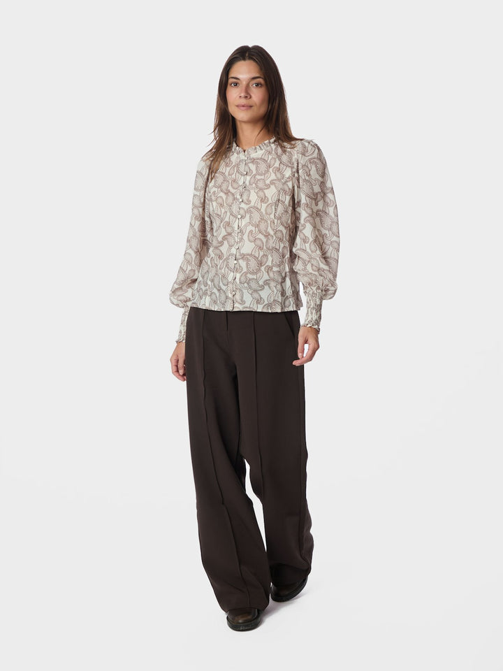 Gilda Soft Paisley Blouse  Creme