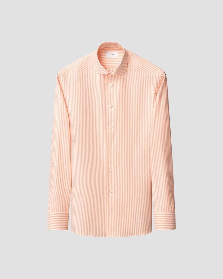 Striped signature Oxford Shirt, Slim  Orange