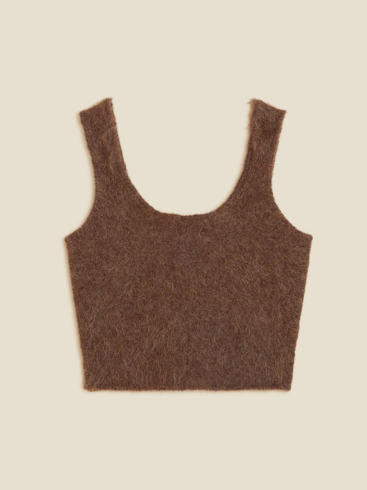 Fure Fluffy Top  Dk. Brown