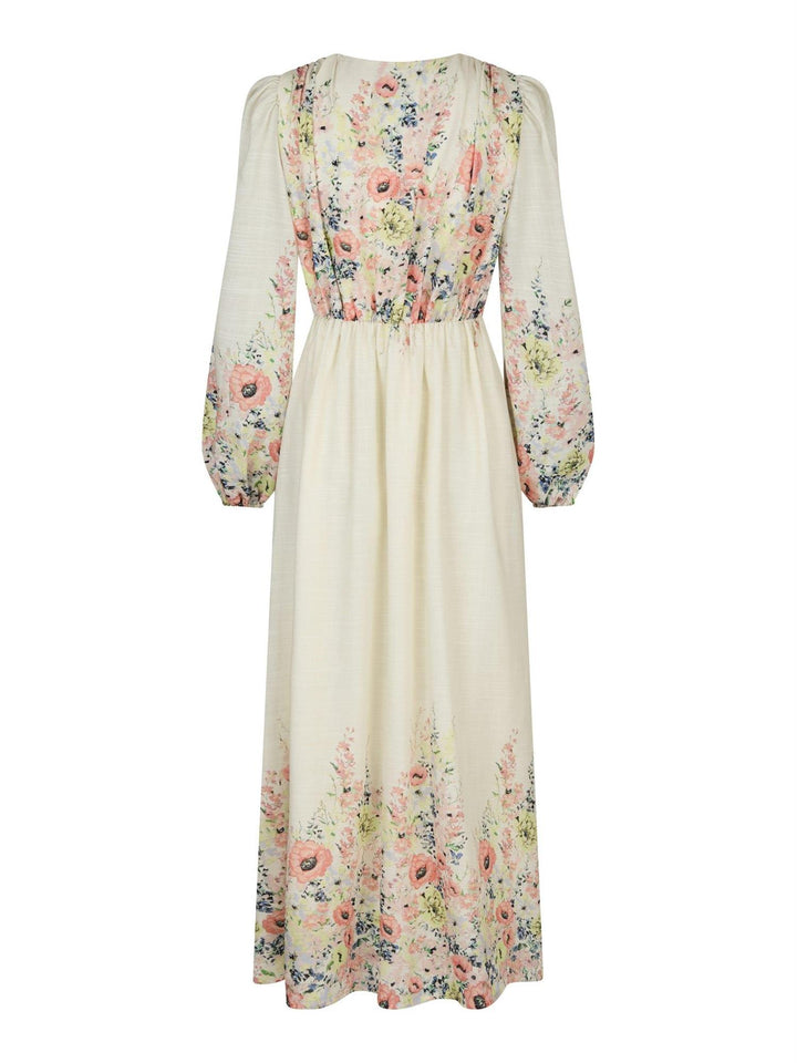 SILFI FLOWER PRINT DRESS  Creme