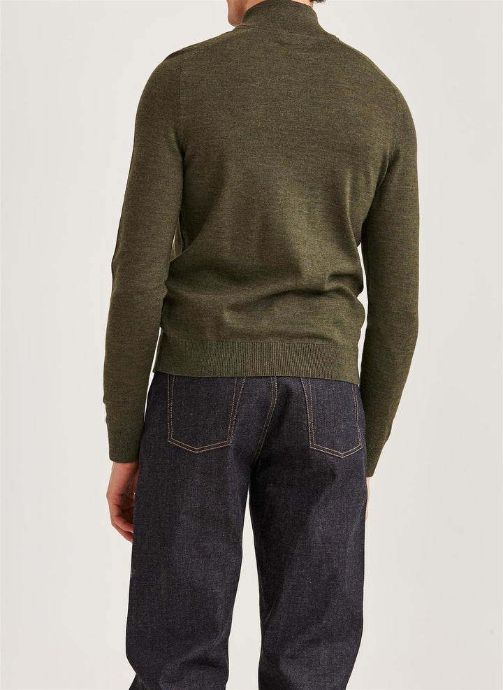 Merino John Zip  Olive