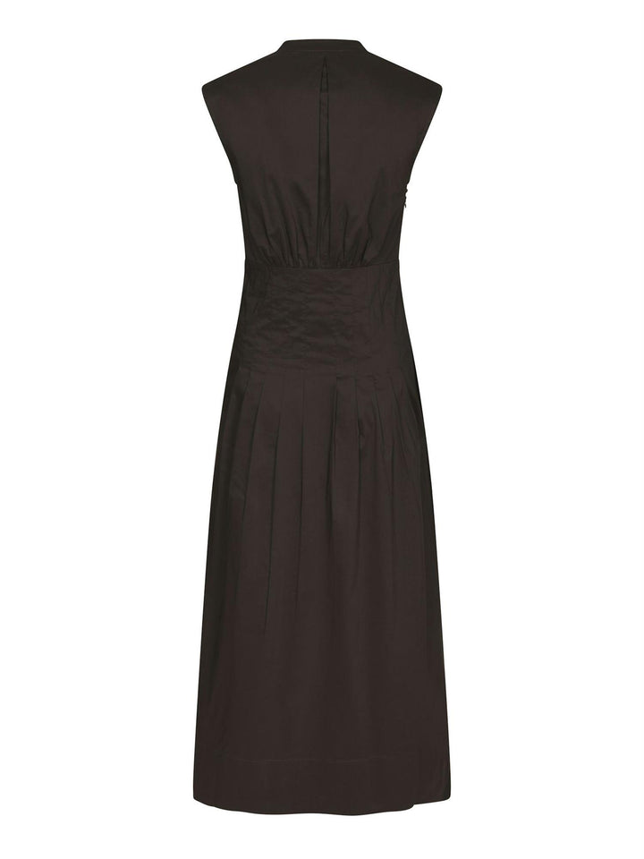 Irena Poplin Dress  Chocolate Brown