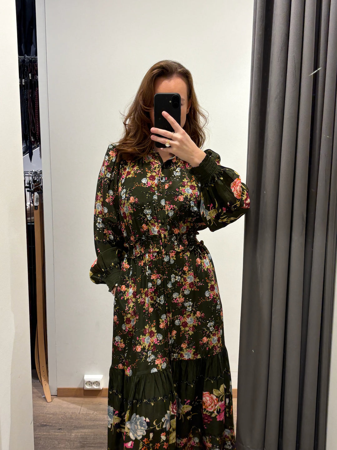 Bohemian midi dress Forest Bouquet