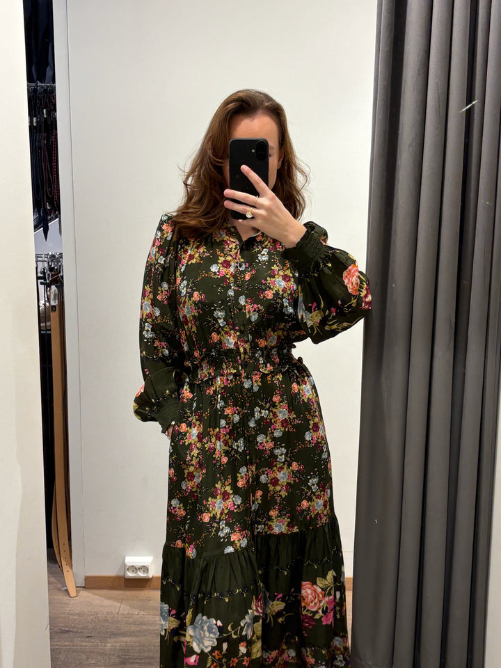 Bohemian midi dress Forest Bouquet