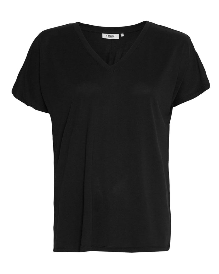 Mschfenya Modal V Neck Tee  Black