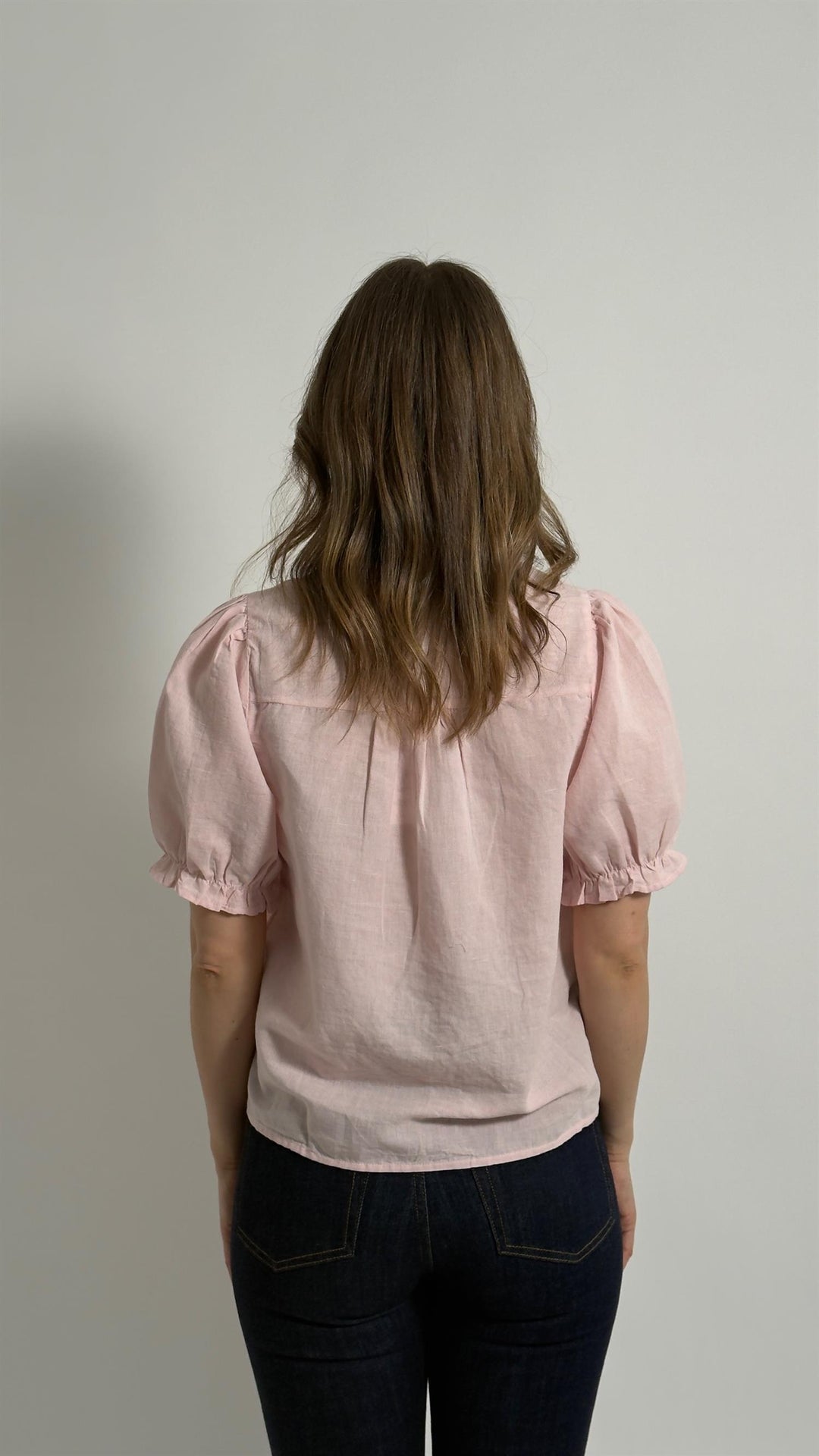 Odesa Linen Blouse  Rose Smoke