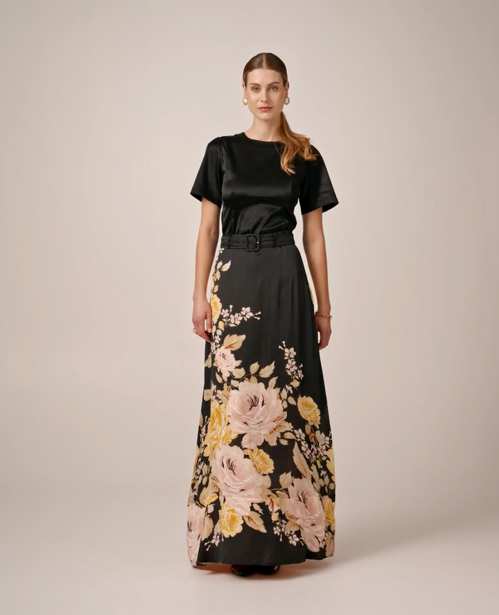 Organza Maxi Skirt  Growing Flower