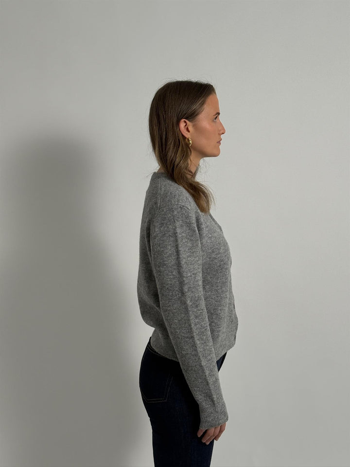 Nor short cardigan 7355  Grey Mel.