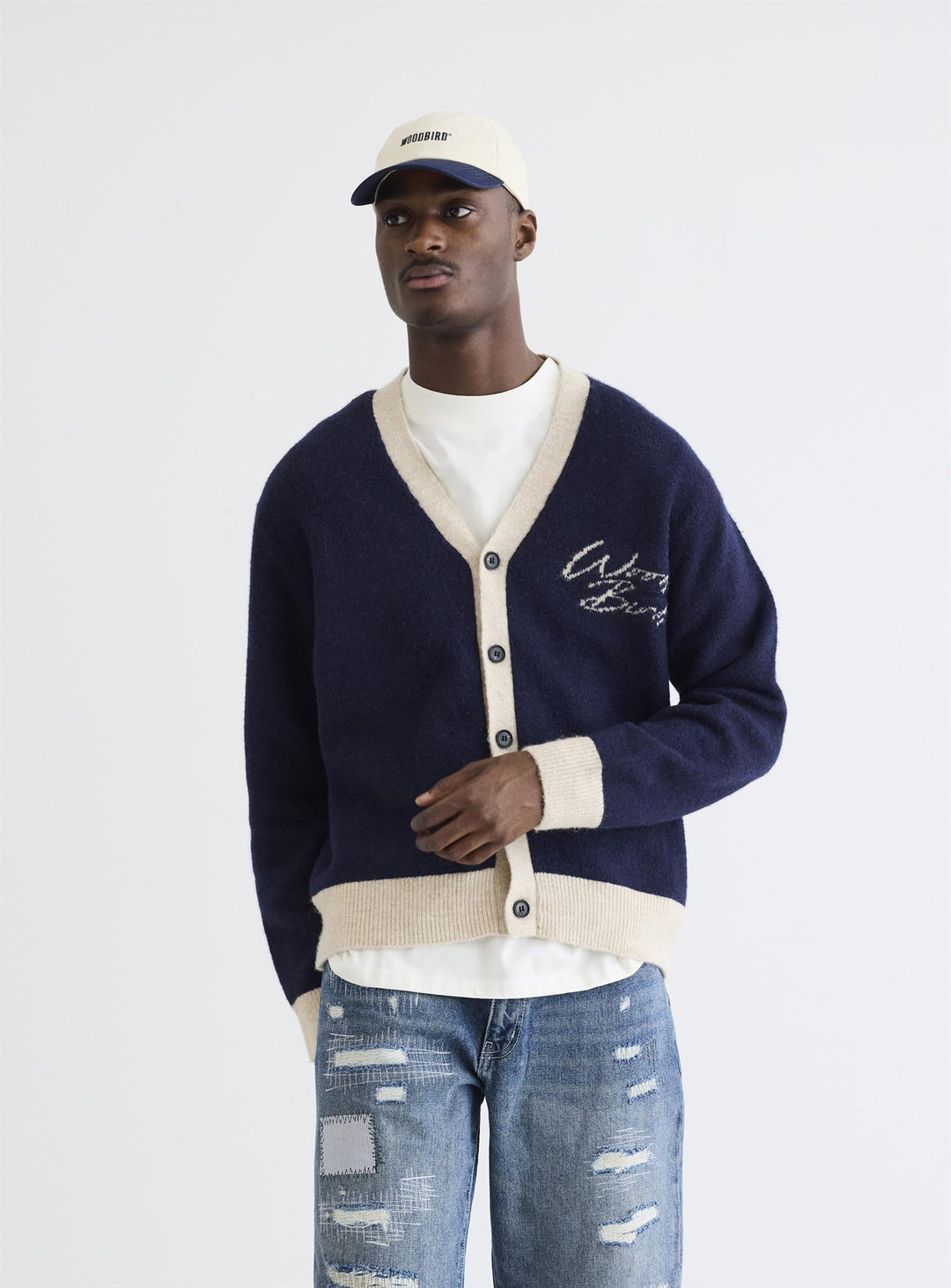 WBKoon Noodle Cardigan  Navy