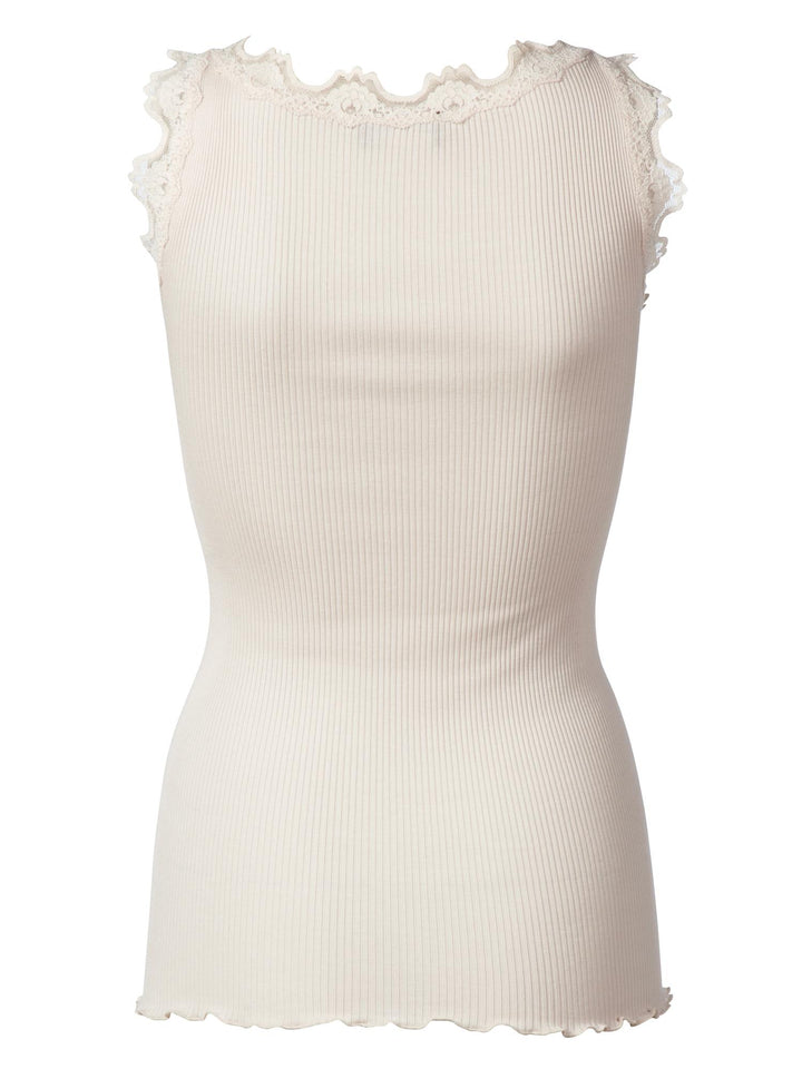 Babette SL U-neck Lace Top  Soft Powder