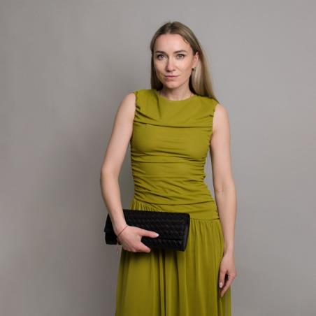 Aosta Clutch Braided  Black