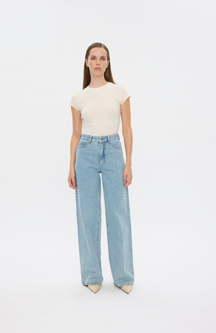 Abby  Light Rinse Rhinestone