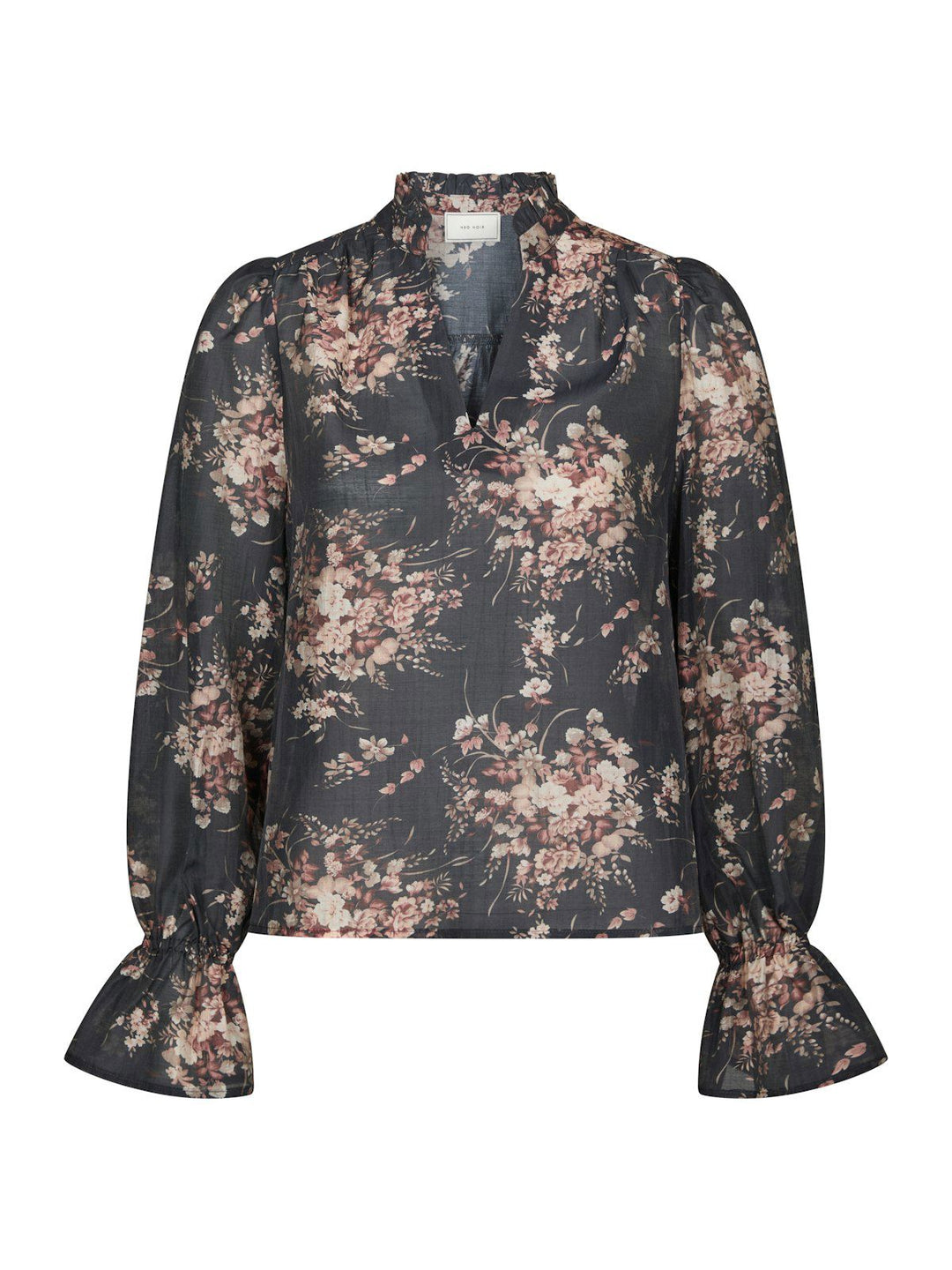 Amara Garden Flower Blouse  Dark Navy