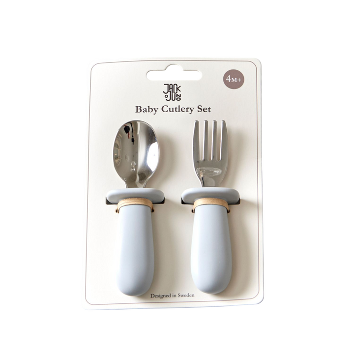 Baby Cutlery Set  Glacier Grey