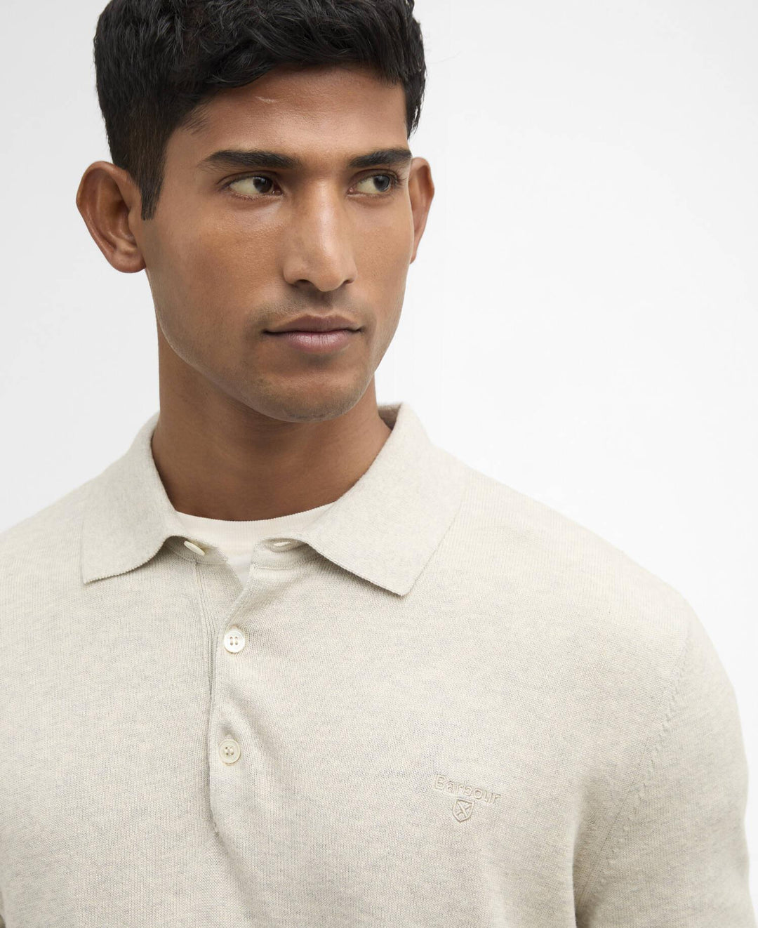 Barbour Pima Knit Polo  Neutral