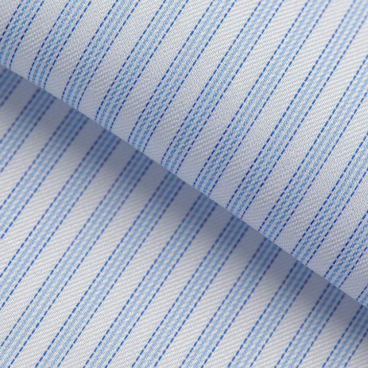 The Edge-Double Stripe  Skyblue/White