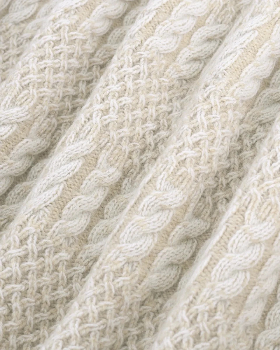 Le Cardigan Torsades Bicolore  Off White