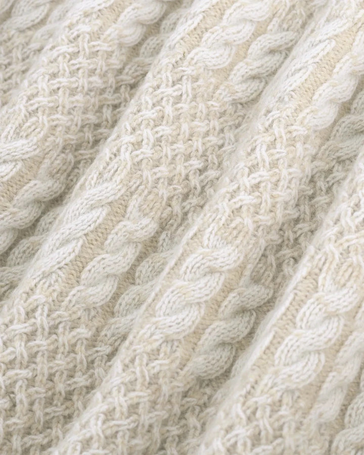 Le Cardigan Torsades Bicolore  Off White