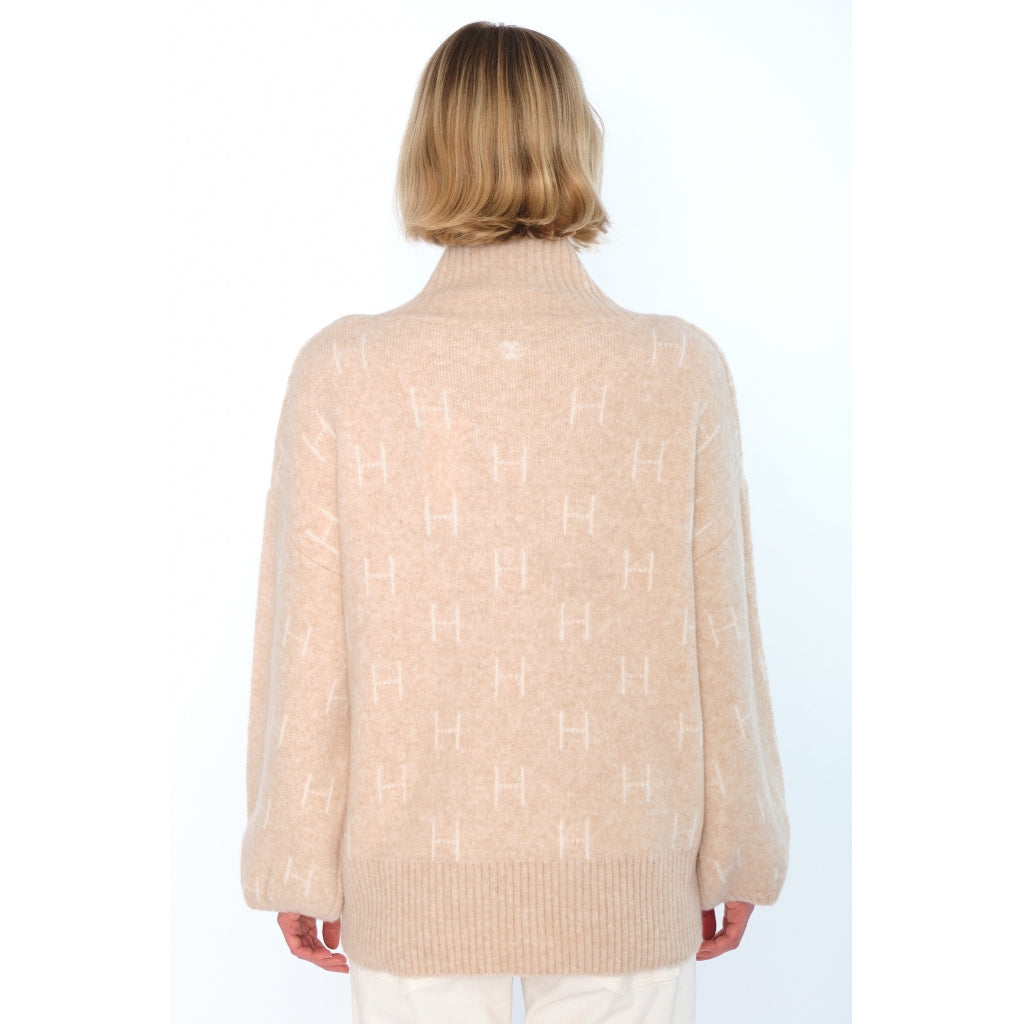 FAM Short Sweater  Light Beige Melange