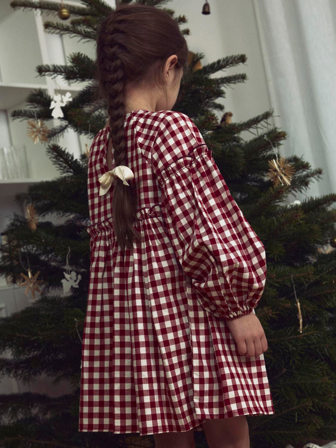 NMFRIO LS LOOSE DRESS LIL  Mellomrød