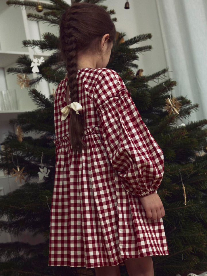 NMFRIO LS LOOSE DRESS LIL  Mellomrød