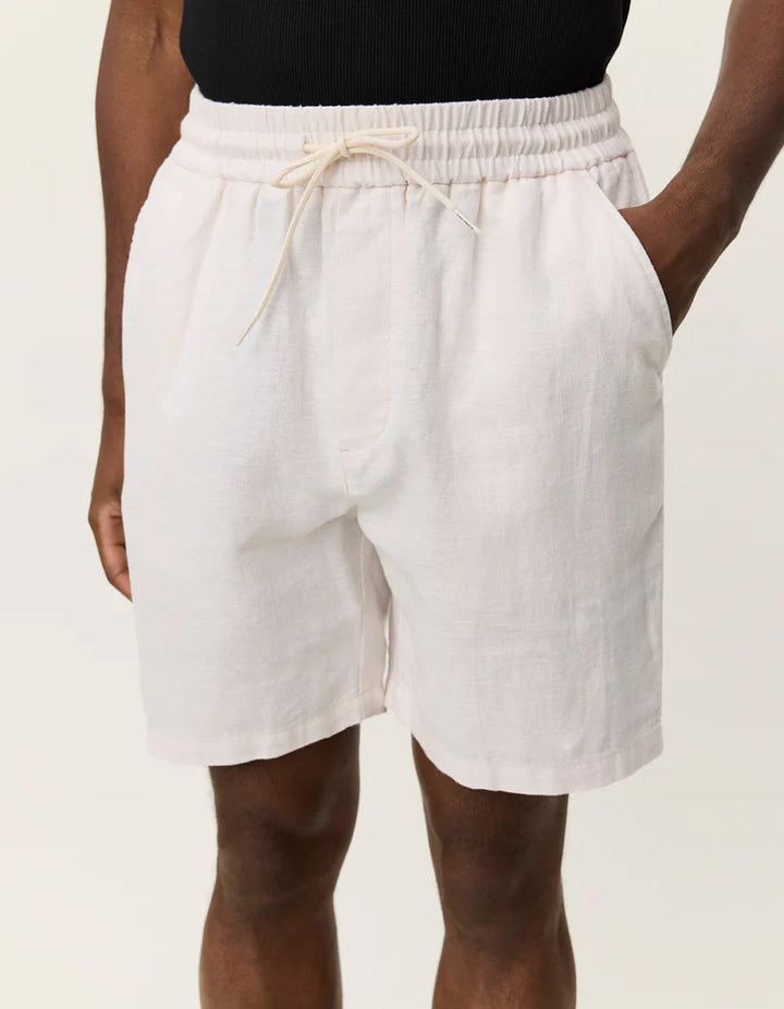 Otto Linen Shorts  Eggnog White