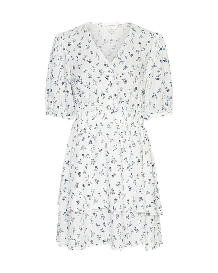 Amelina Vealine 2/4 Dress Shirt AOP  Aqua Haze Flwr