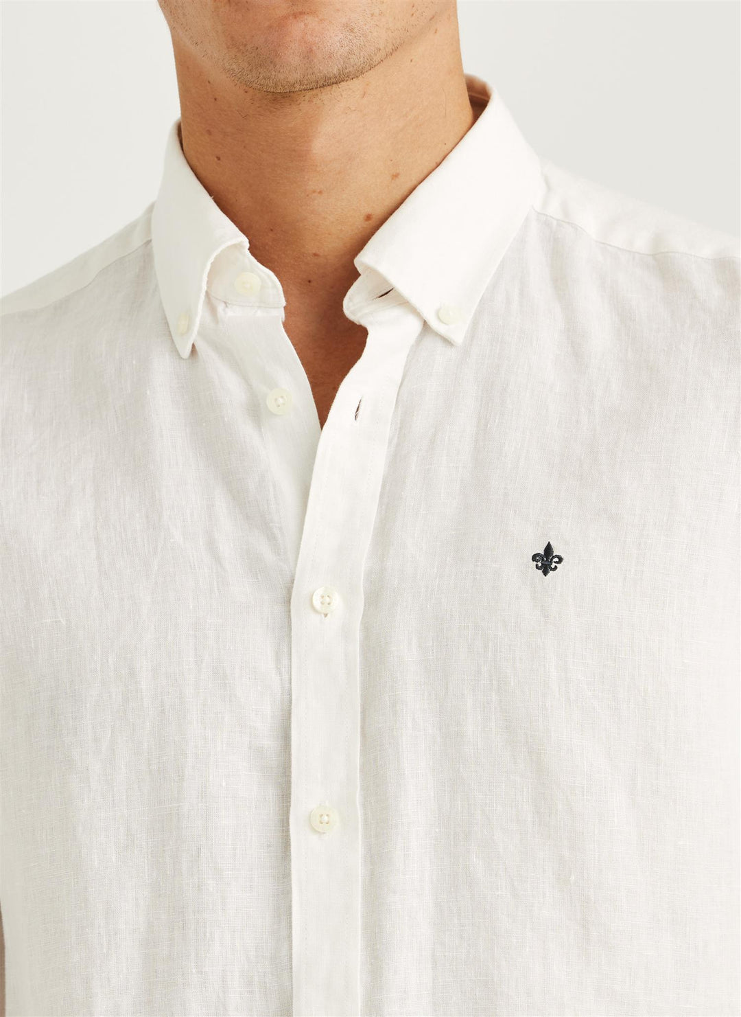 Douglas BD Linen Shirt LS  Off White