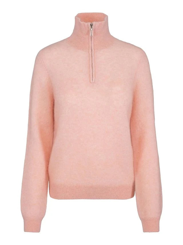 Lundi 1/2 zip genser  Nude Peach
