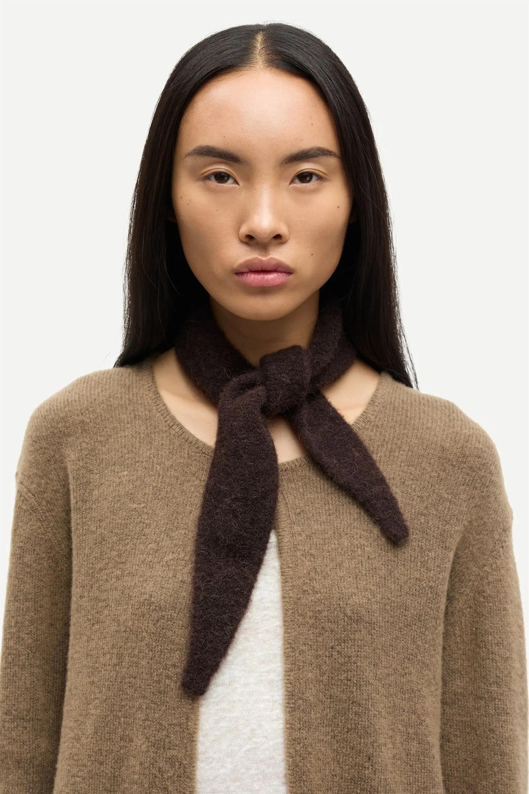 Sanor Diamond Scarf 7355  Black Coffee