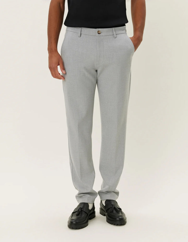 Como Reg Suit Pants - Seasonal  Light Grey Mélange