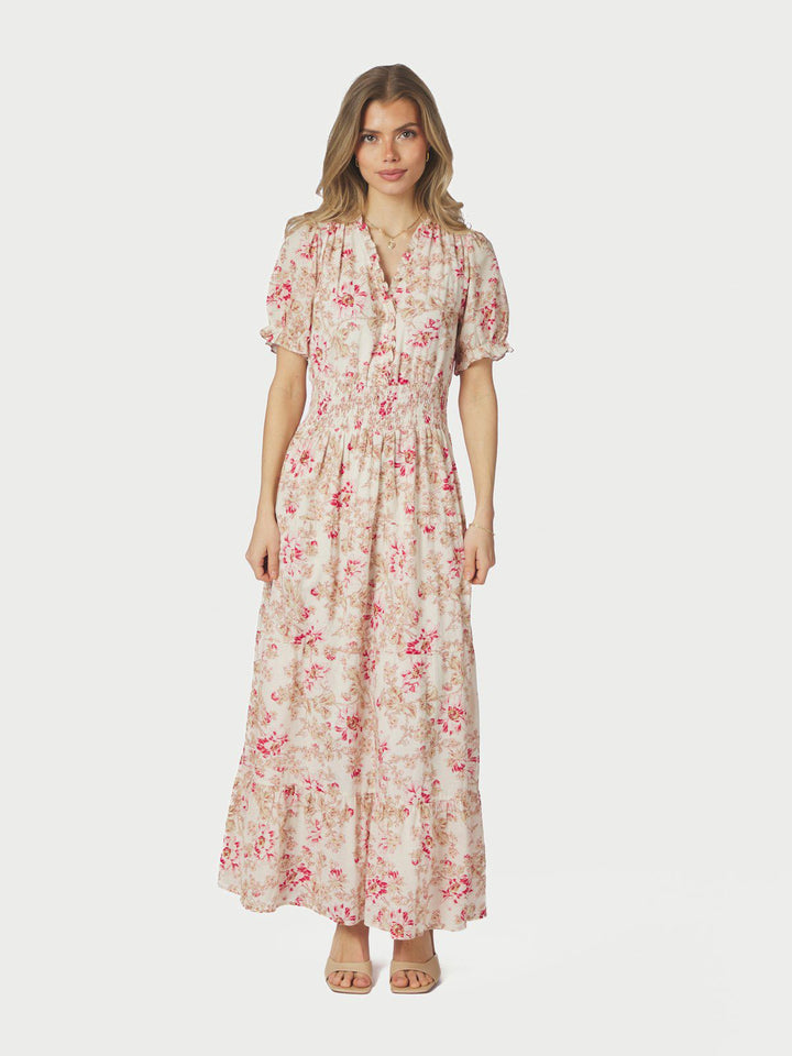 Kanza Flower Rose Dress  Rose