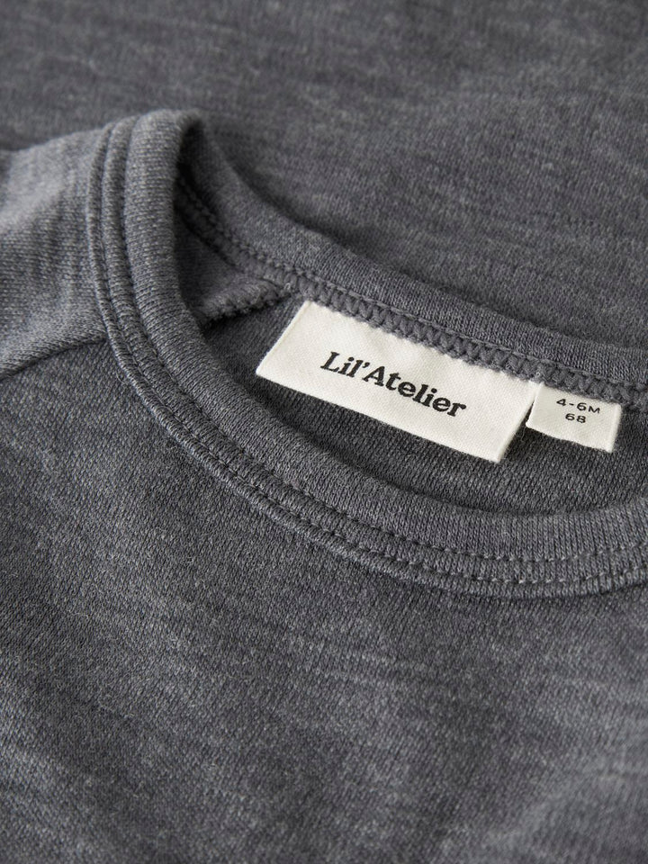 Nester Wool Ls Slim Body  Mørkegrå